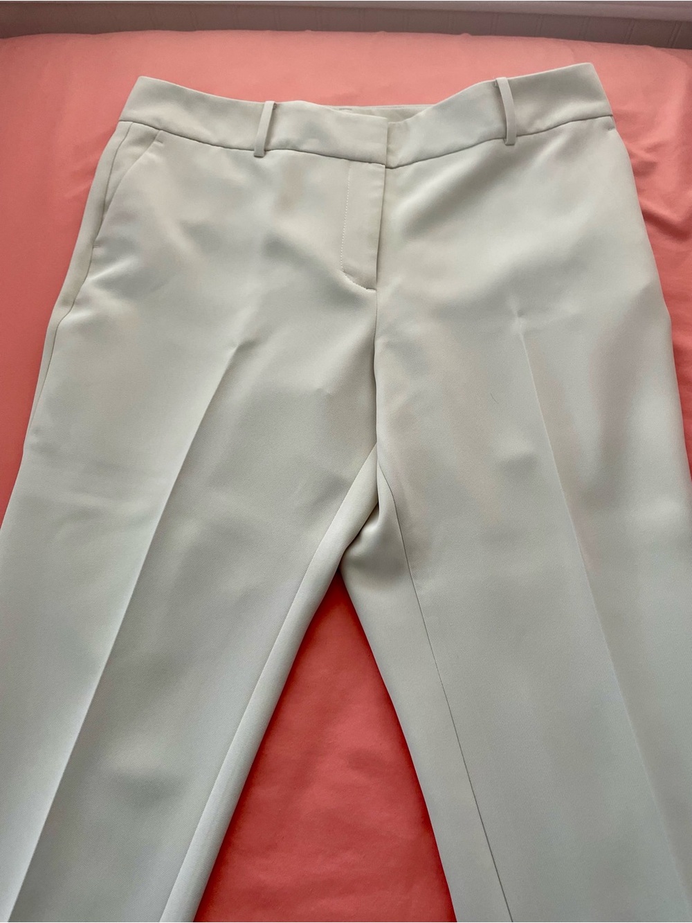 Ann Taylor Petite Light Cream Ankle Length Dress Pants - Picture 5 of 6